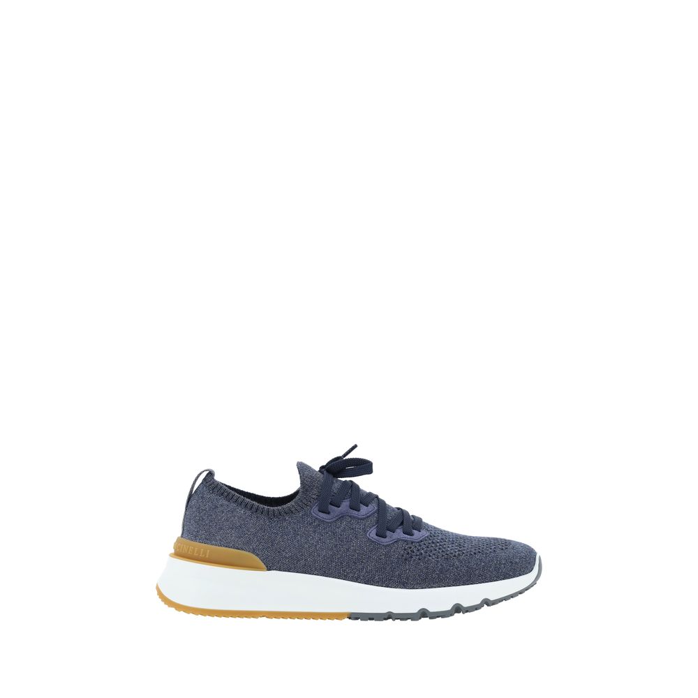 Baskets athlétiques Brunello Cucinelli en coton bleu