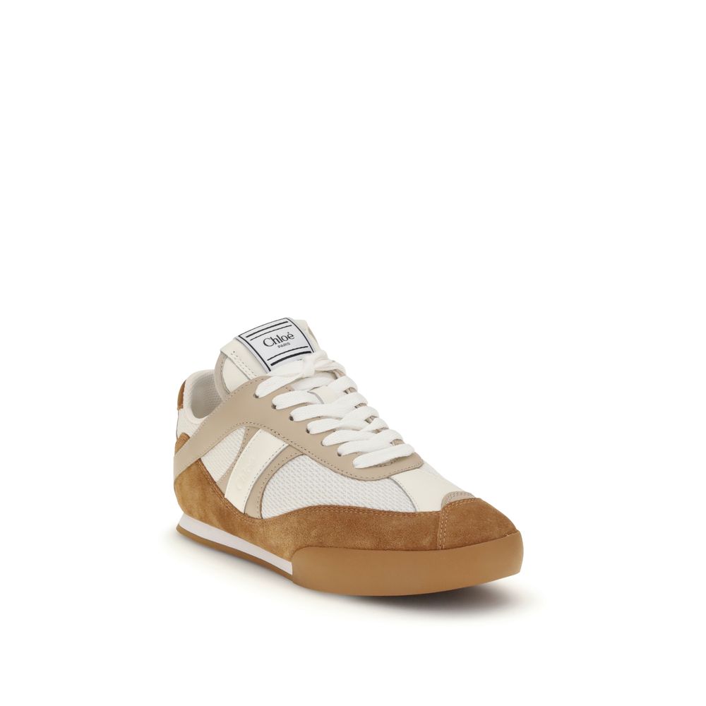 Sneakers sportive Chloé in gomma marrone