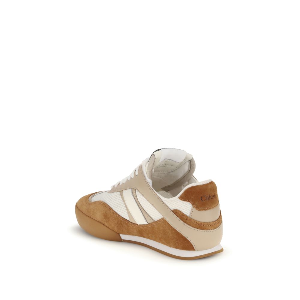 Sneakers sportive Chloé in gomma marrone