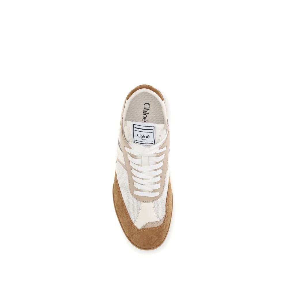 Sneakers sportive Chloé in gomma marrone
