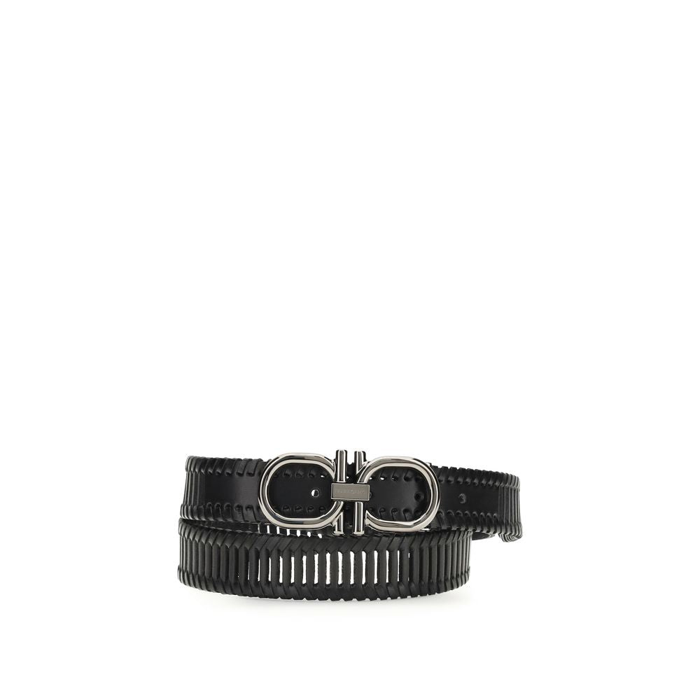Cintura Ferragamo Regular in pelle di vitello Bos Taurus nera
