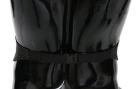Dolce & Gabbana Black Dotted Waist Belt Silk Cummerbund