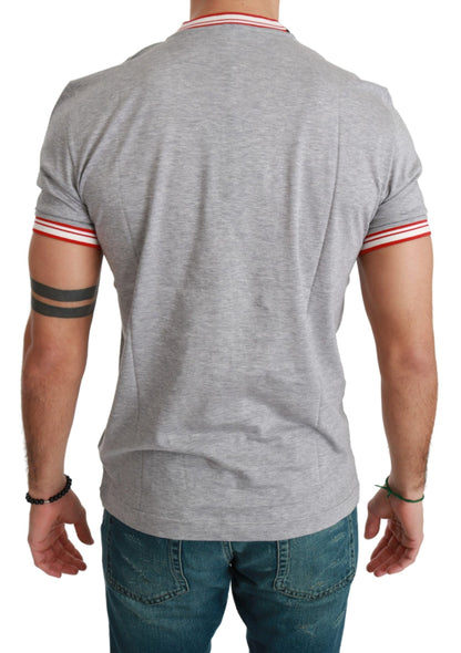 Dolce & Gabbana Gray Cotton Top 2019 Year of the Pig T-shirt