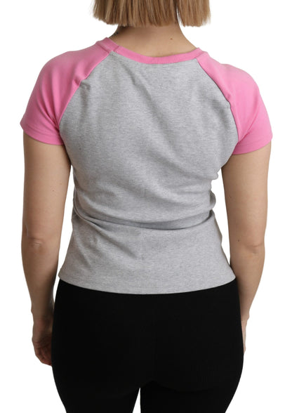 Maglietta Moschino in cotone grigio e rosa My Little Pony Top