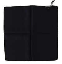 Dolce & Gabbana Black Square Handkerchief 100% Silk Scarf