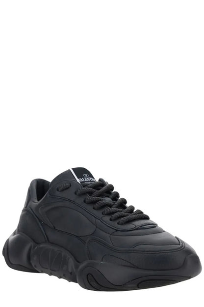 Valentino Black Calf Leather Garavani Sneakers - Axxen 