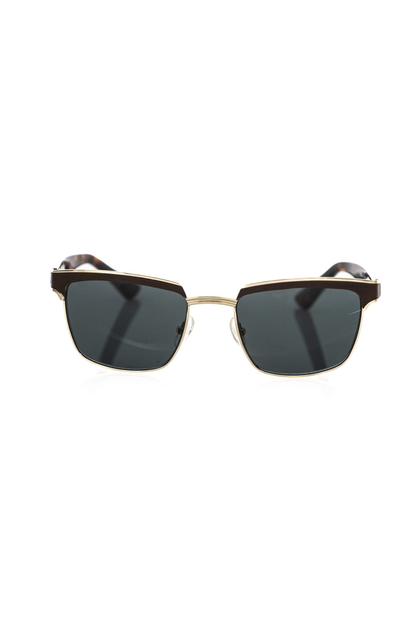 Lunettes de soleil Frankie Morello marron métallisées pour hommes