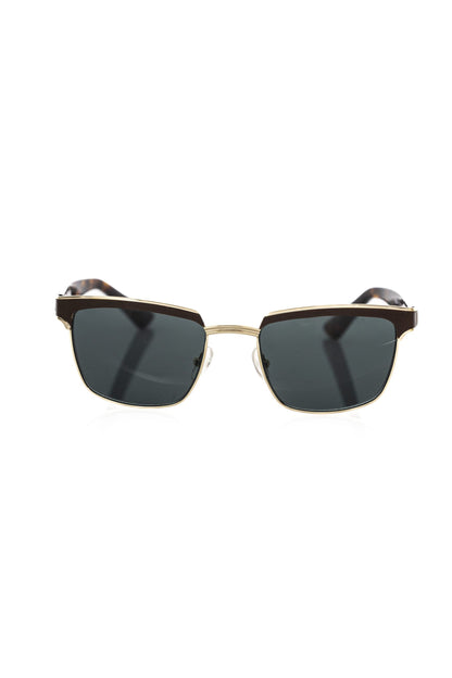 Lunettes de soleil Frankie Morello marron métallisées pour hommes