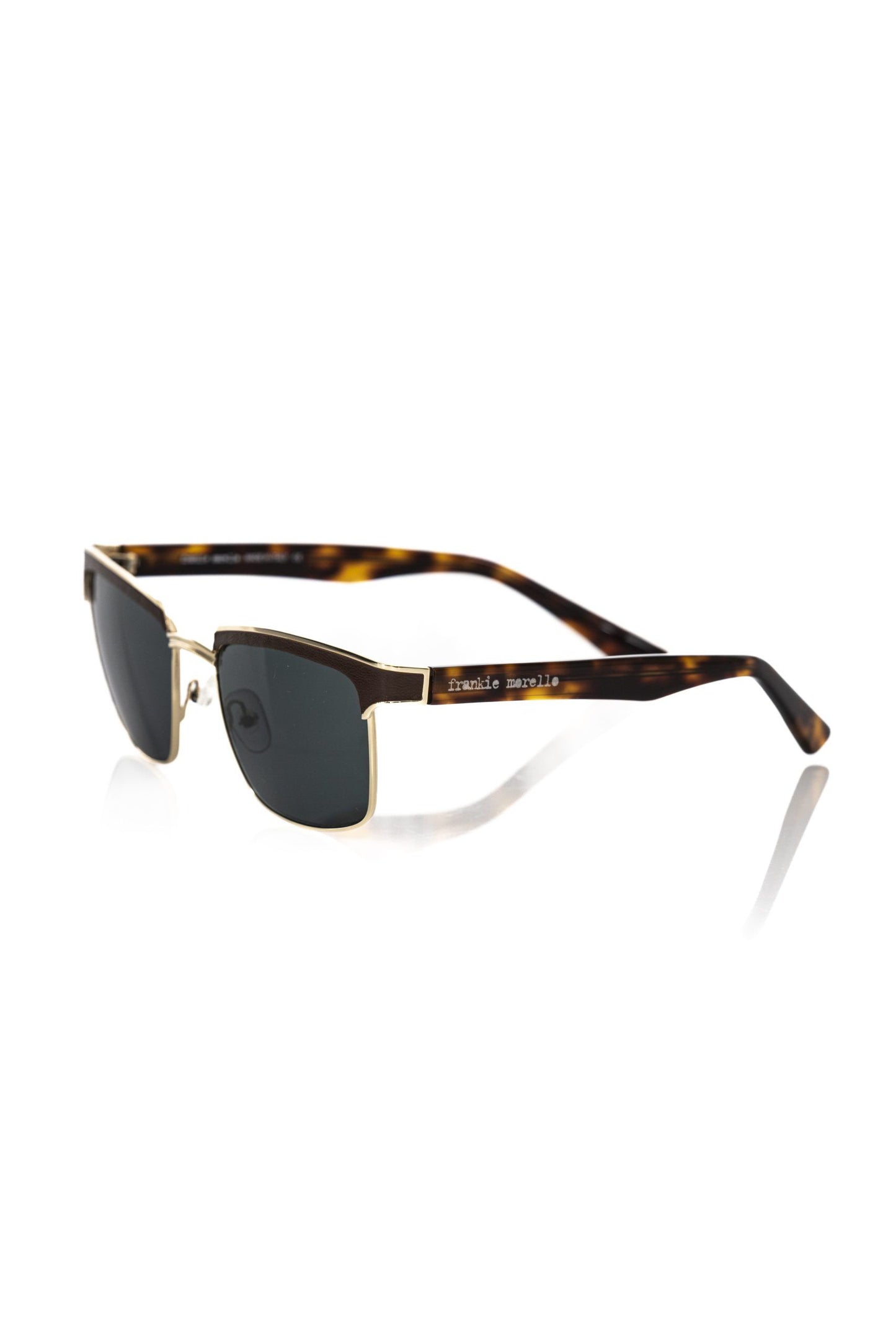 Lunettes de soleil Frankie Morello marron métallisées pour hommes
