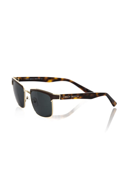 Lunettes de soleil Frankie Morello marron métallisées pour hommes