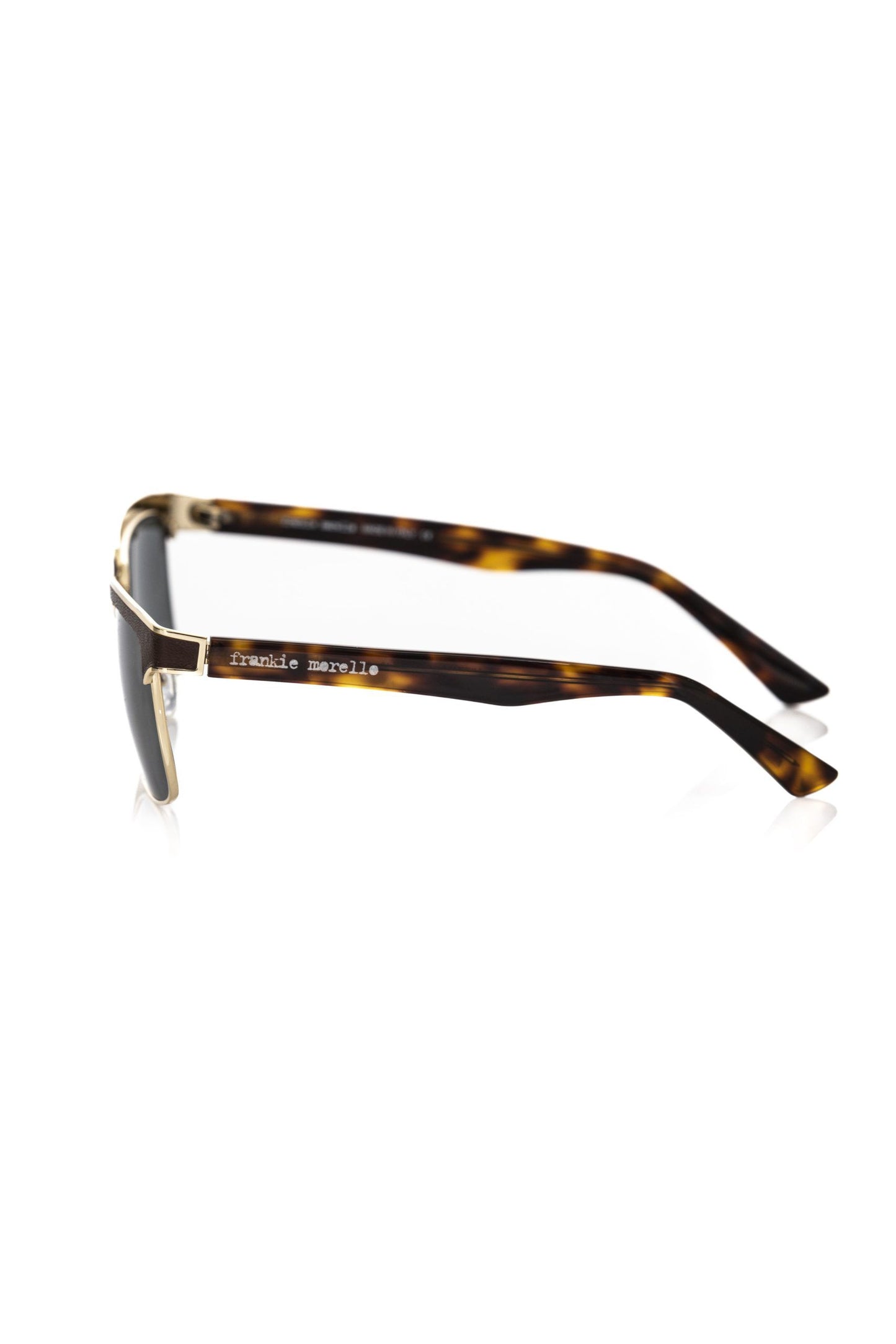 Lunettes de soleil Frankie Morello marron métallisées pour hommes