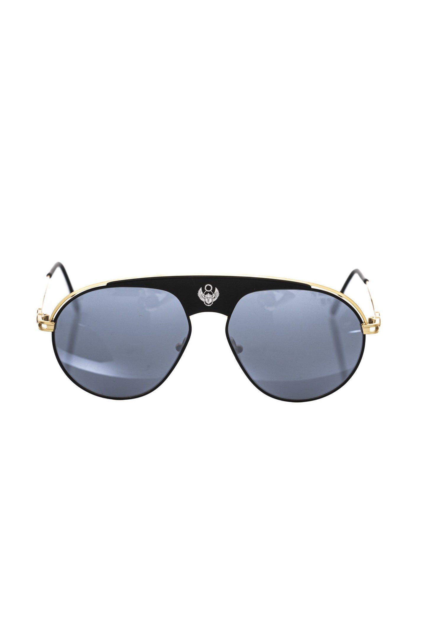 Lunettes de soleil Frankie Morello noires métallisées pour hommes