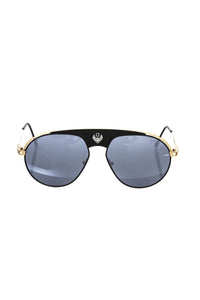 Lunettes de soleil Frankie Morello noires métallisées pour hommes
