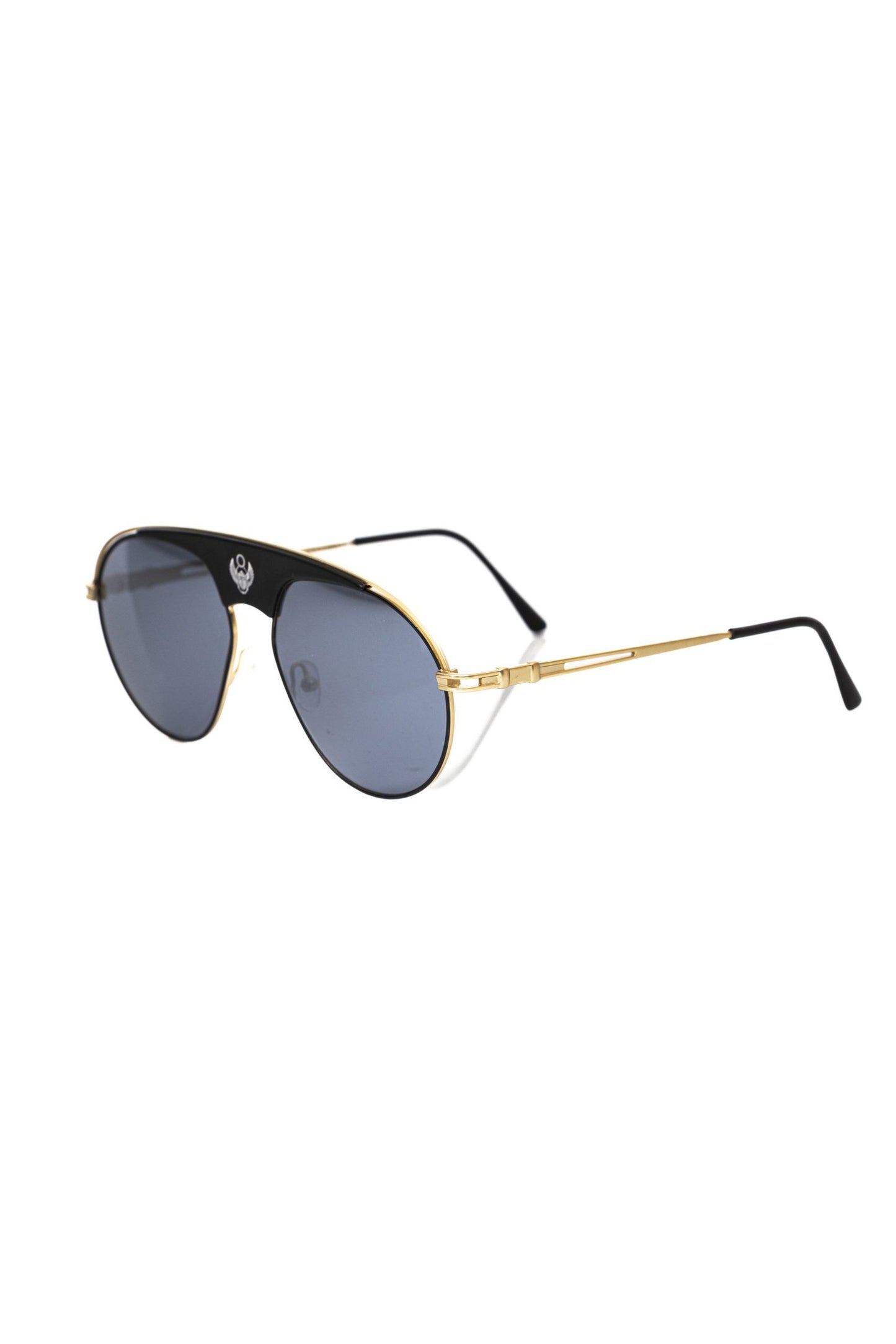 Lunettes de soleil Frankie Morello noires métallisées pour hommes