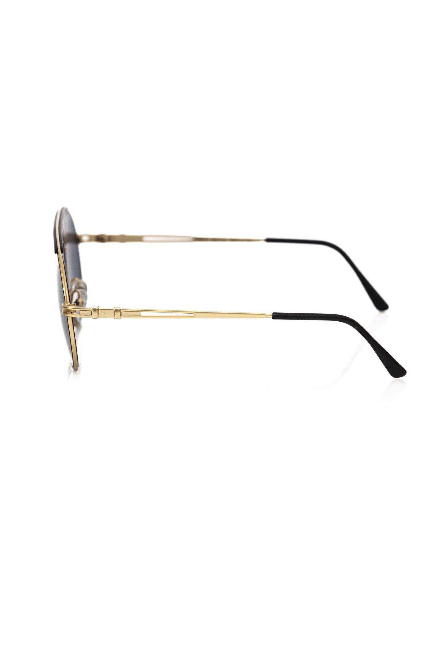 Lunettes de soleil Frankie Morello noires métallisées pour hommes