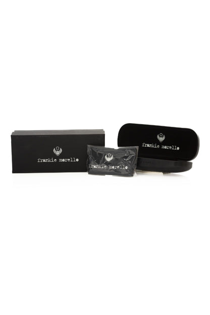 Lunettes de soleil Frankie Morello noires métallisées pour hommes