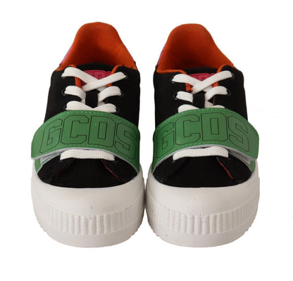 Scarpe da ginnastica basse con lacci in pelle scamosciata multicolore GCDS da donna