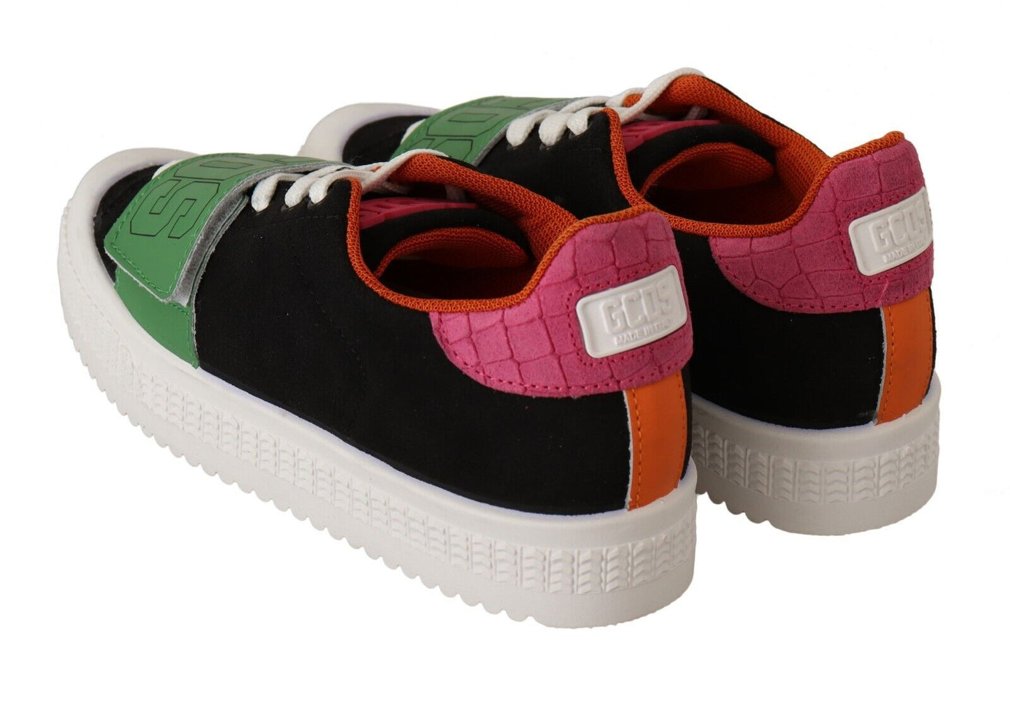 Scarpe da ginnastica basse con lacci in pelle scamosciata multicolore GCDS da donna