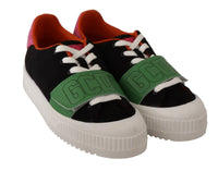 Scarpe da ginnastica basse con lacci in pelle scamosciata multicolore GCDS da donna