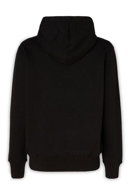 Sweat à capuche Versace Jeans en coton noir avec logo