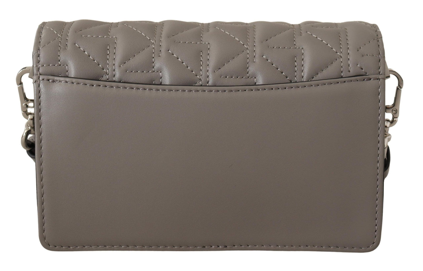 Sac bandoulière en cuir gris clair Karl Lagerfeld
