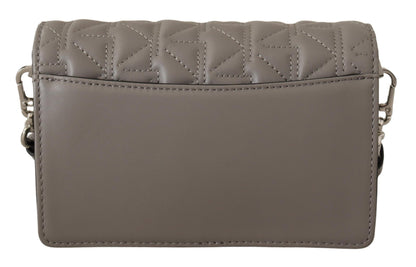 Sac bandoulière en cuir gris clair Karl Lagerfeld