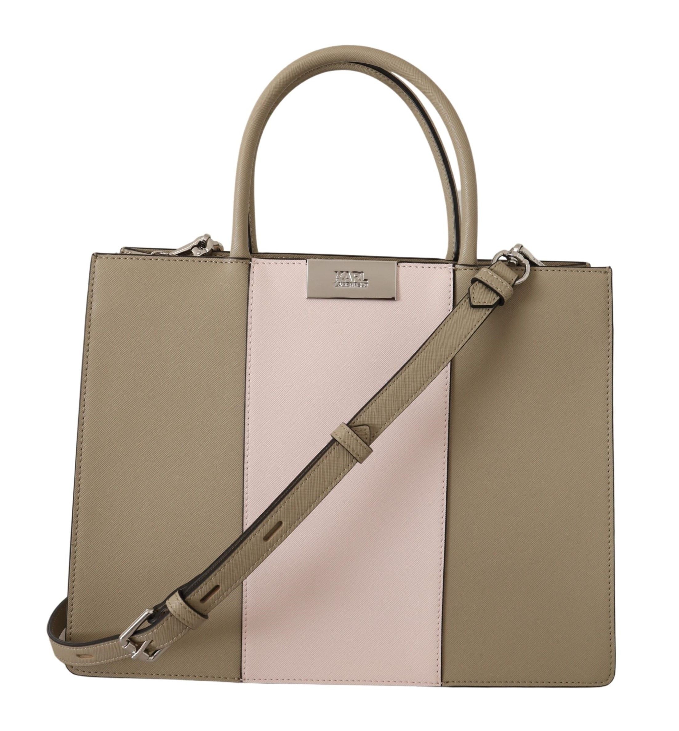 Sac cabas bandoulière Karl Lagerfeld vert sauge en polyuréthane