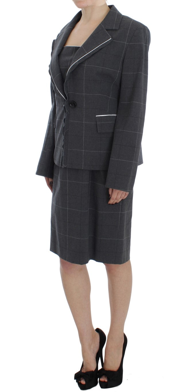 Completo abito tubino elasticizzato grigio BENCIVENGA