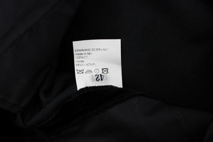 Ermanno Scervino Pantaloni a gamba dritta in cotone velluto nero