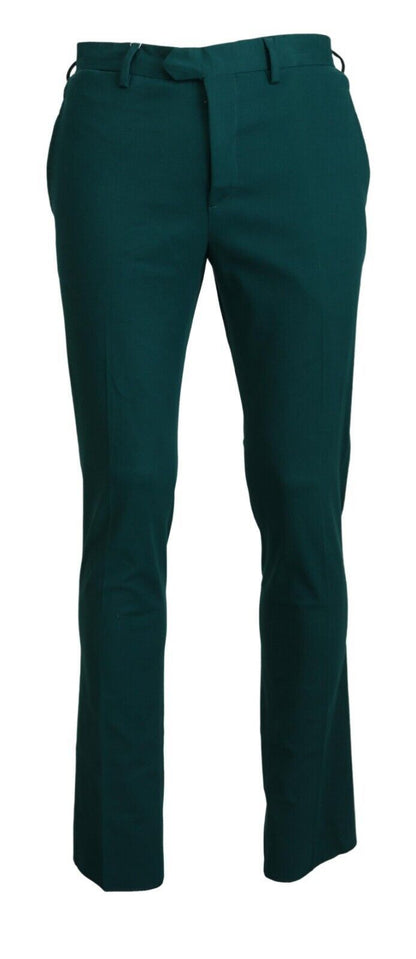 Pantalon de costume BENCIVENGA vert coupe droite pour homme