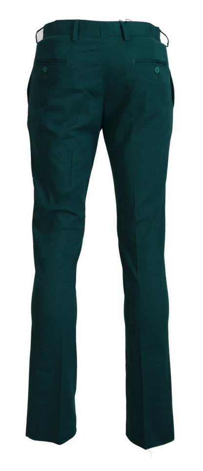 Pantalon de costume BENCIVENGA vert coupe droite pour homme