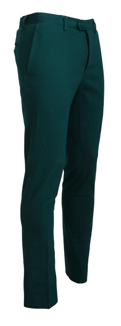 Pantalon de costume BENCIVENGA vert coupe droite pour homme
