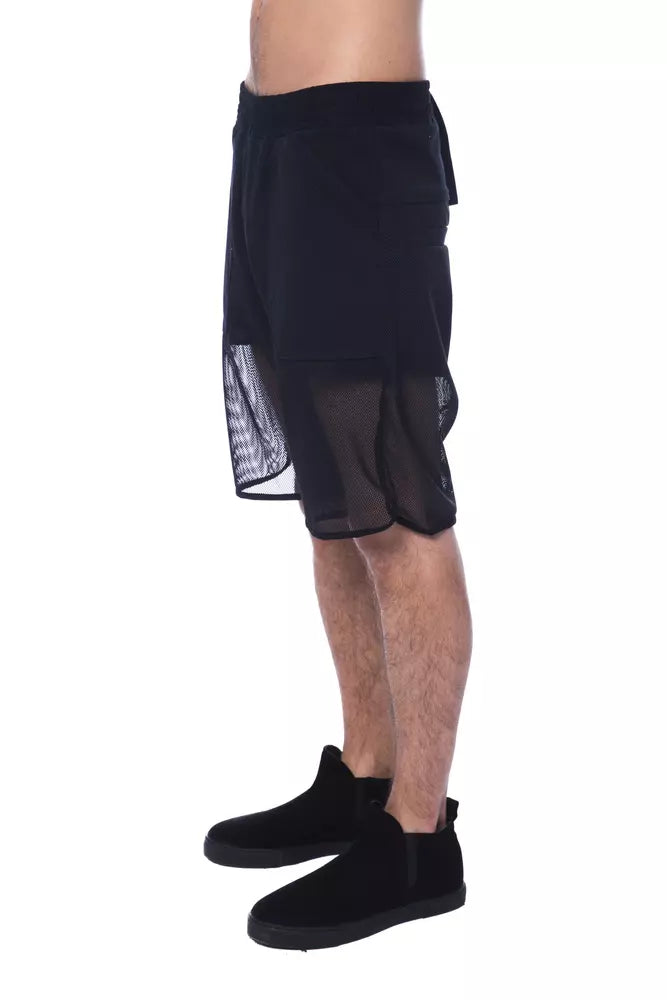 Short homme Nicolo Tonetto en polyester noir