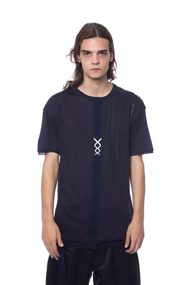Maglietta da uomo in cotone blu Nicolò Tonetto