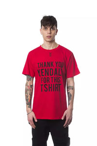 T-shirt homme en coton rouge Nicolo Tonetto