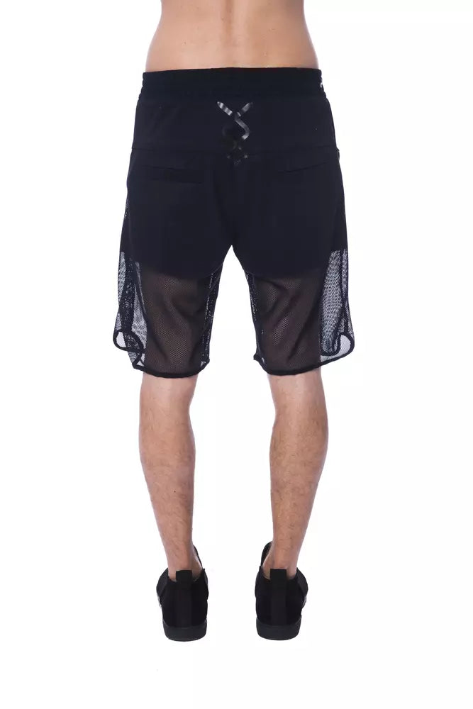Short homme Nicolo Tonetto en polyester noir