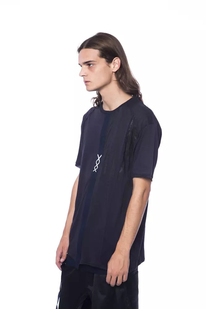 Maglietta da uomo in cotone blu Nicolò Tonetto