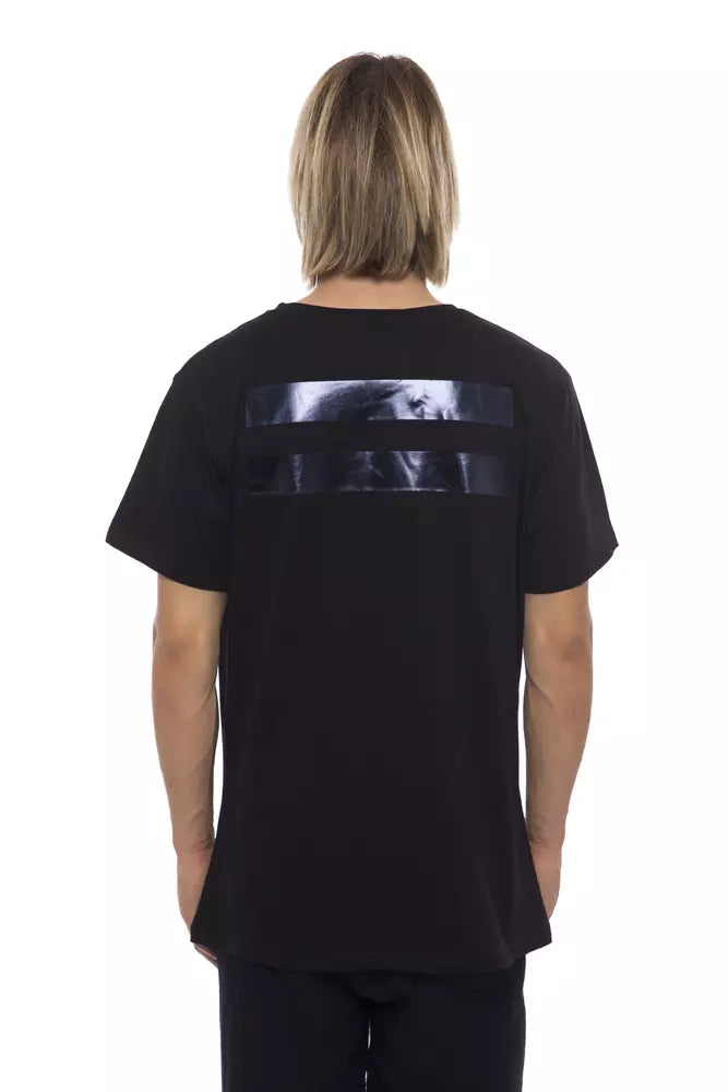 T-shirt homme en coton noir Nicolo Tonetto
