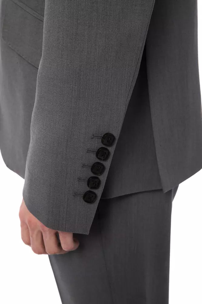 Blazer homme en laine grise de la haute couture italienne Billionaire