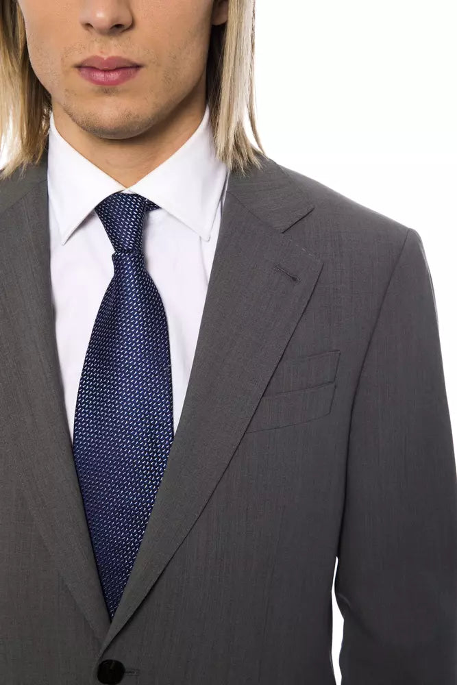 Blazer homme en laine grise de la haute couture italienne Billionaire