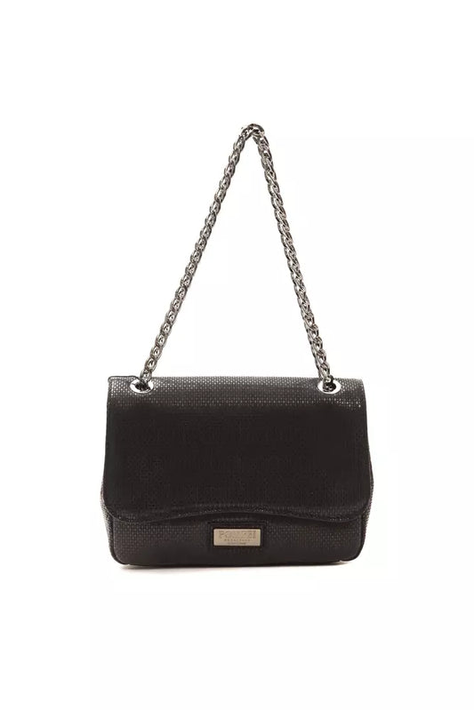 Borsa a tracolla da donna in pelle nera Pompei Donatella