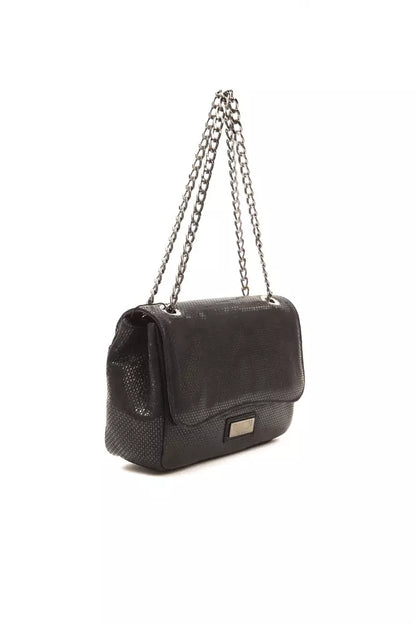 Borsa a tracolla da donna in pelle nera Pompei Donatella