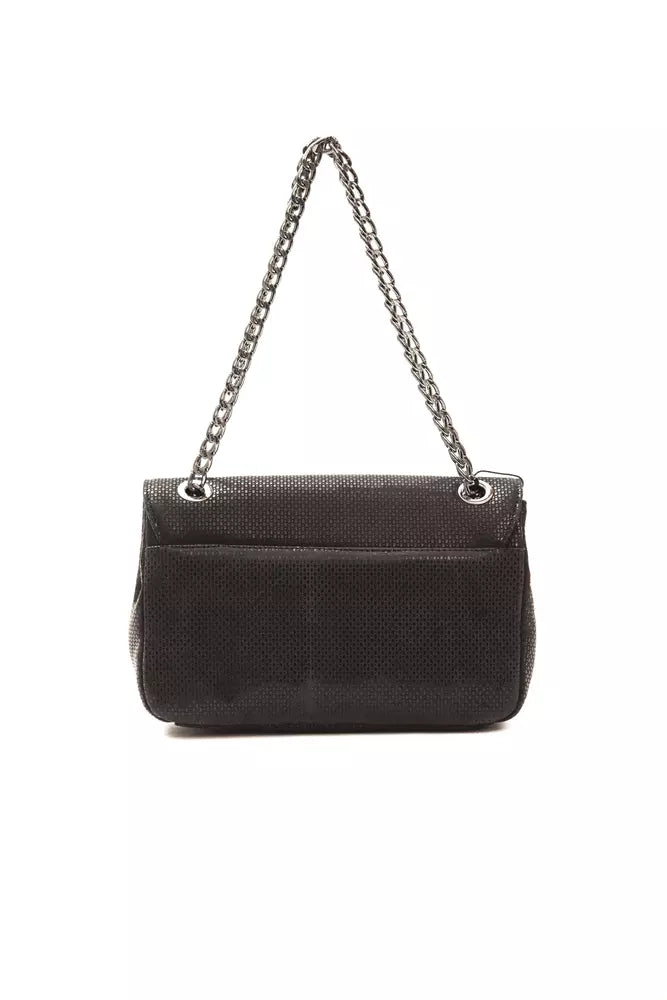 Borsa a tracolla da donna in pelle nera Pompei Donatella