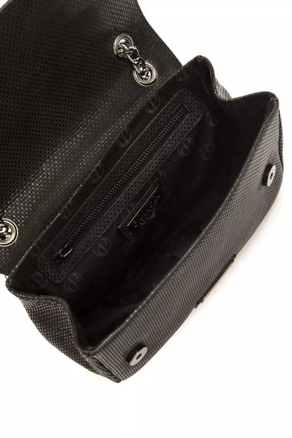 Borsa a tracolla da donna in pelle nera Pompei Donatella