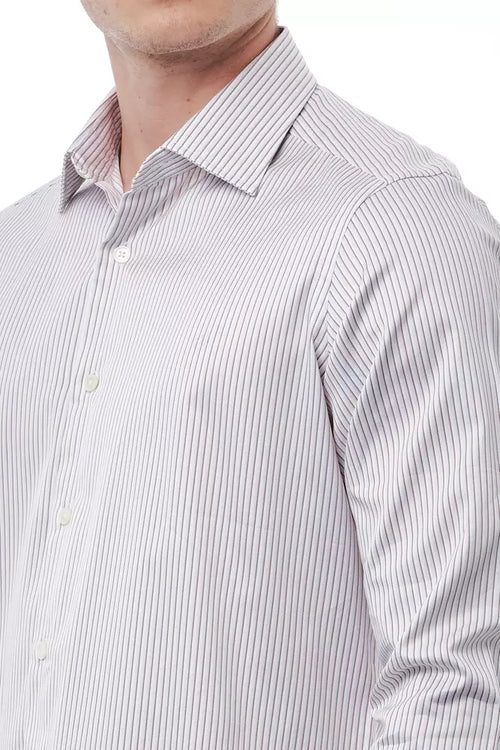 Chemise Bagutta blanche en coton pour homme