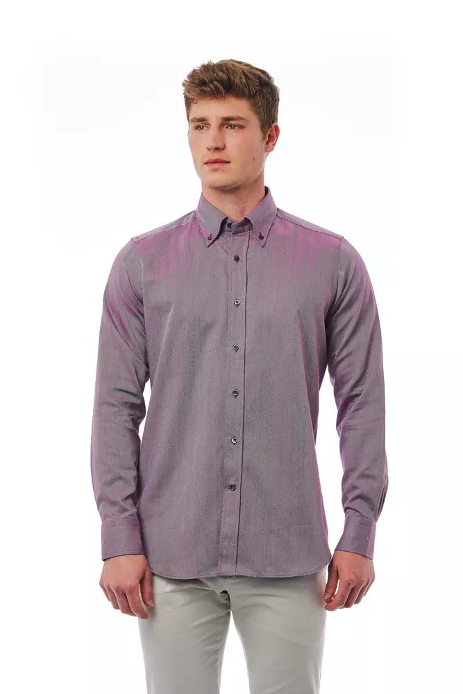 Chemise Homme en Coton Bourgogne Bagutta