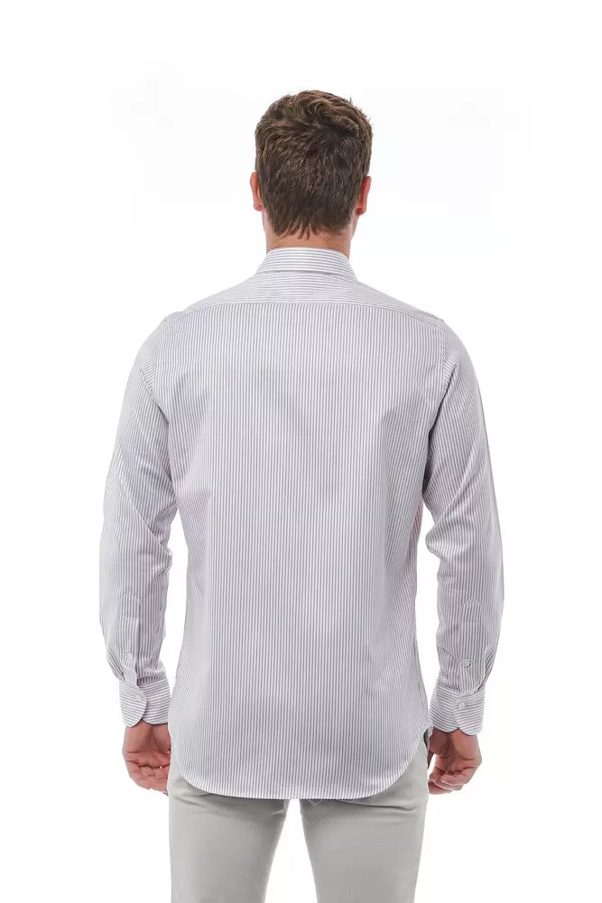 Camisa de hombre Bagutta de algodón blanco
