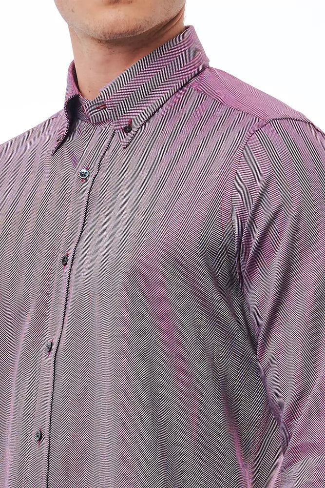 Chemise Homme en Coton Bourgogne Bagutta