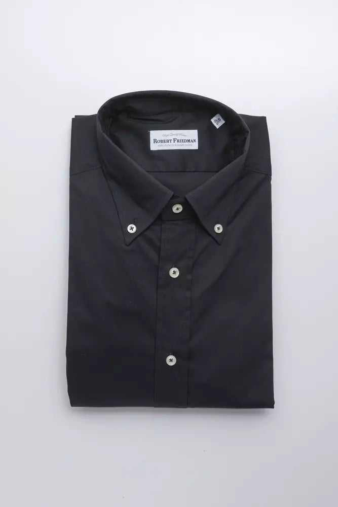 Chemise homme Robert Friedman en coton noir