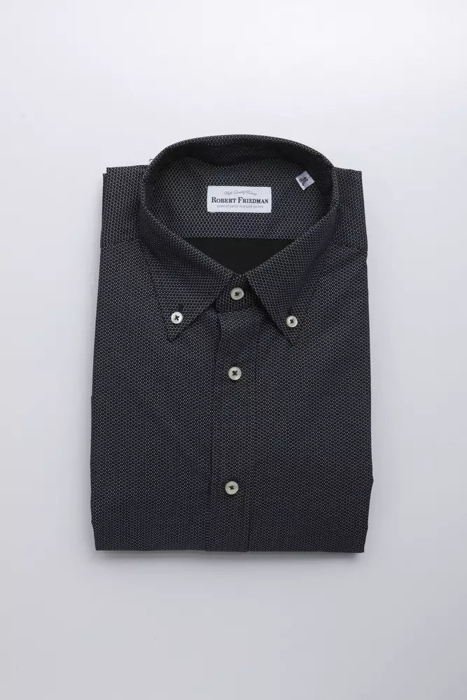 Chemise homme Robert Friedman en coton noir